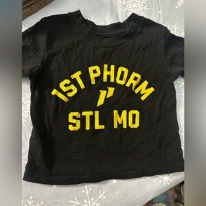 1st Phorm Kids Black T-Shirt with Yellow Print